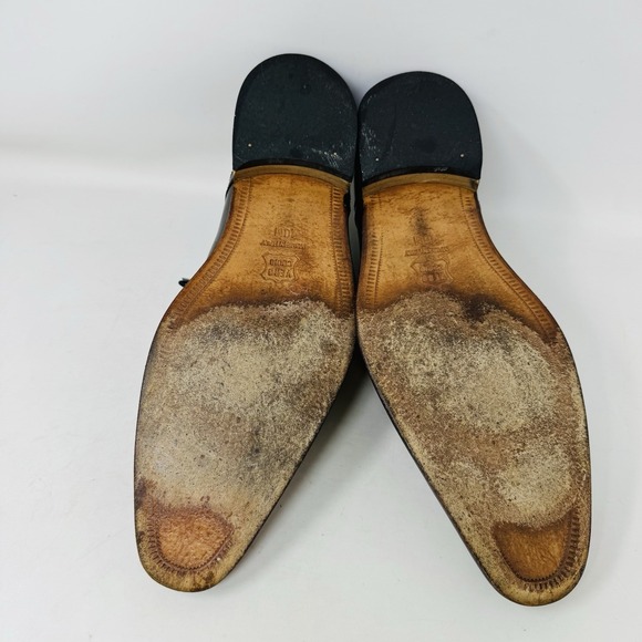 John W. Nordstrom Men Black Leather Long Toe Shoes Size 10M‎ Made In Italy main image 9